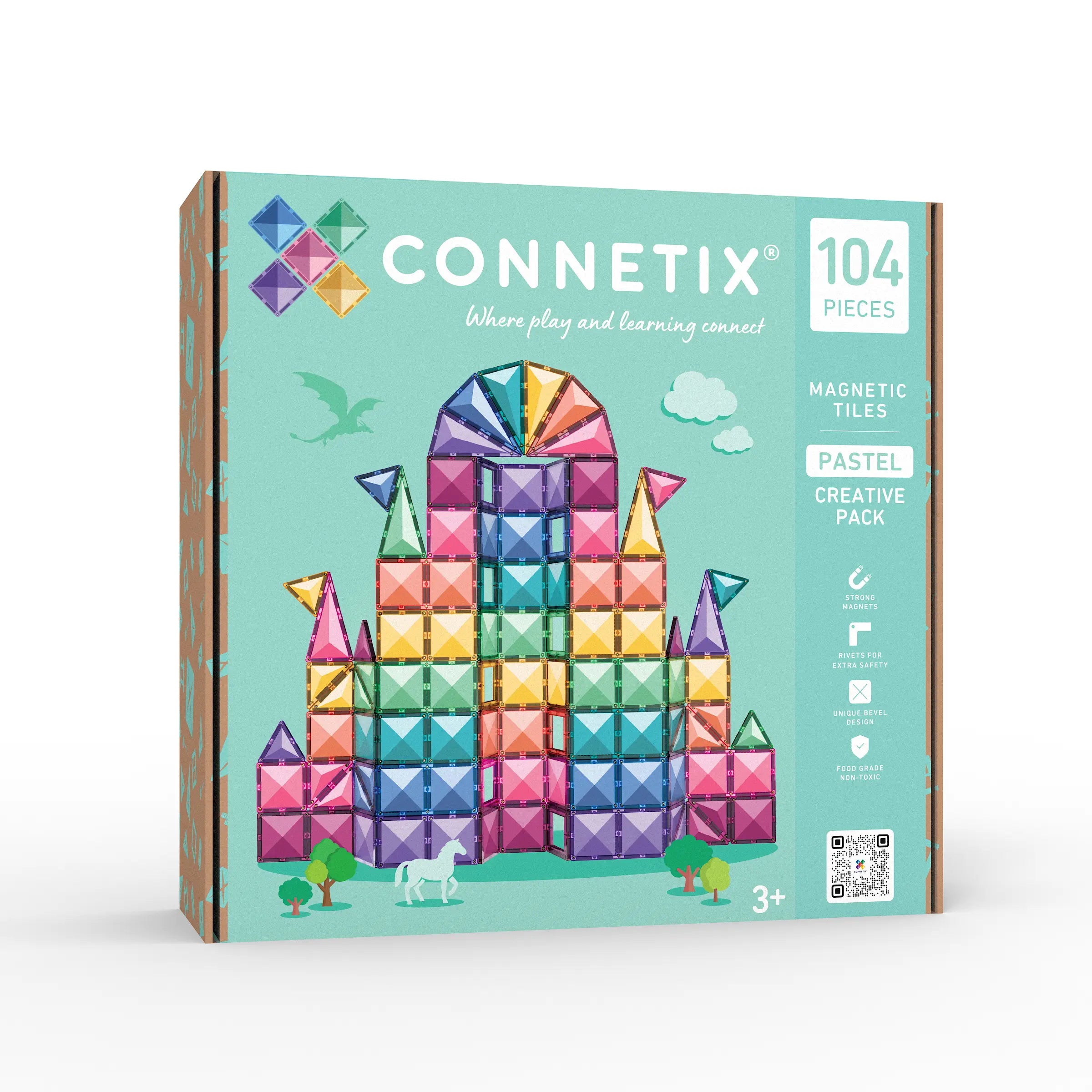 Connetix Pastel 104 Piece Creative Pack