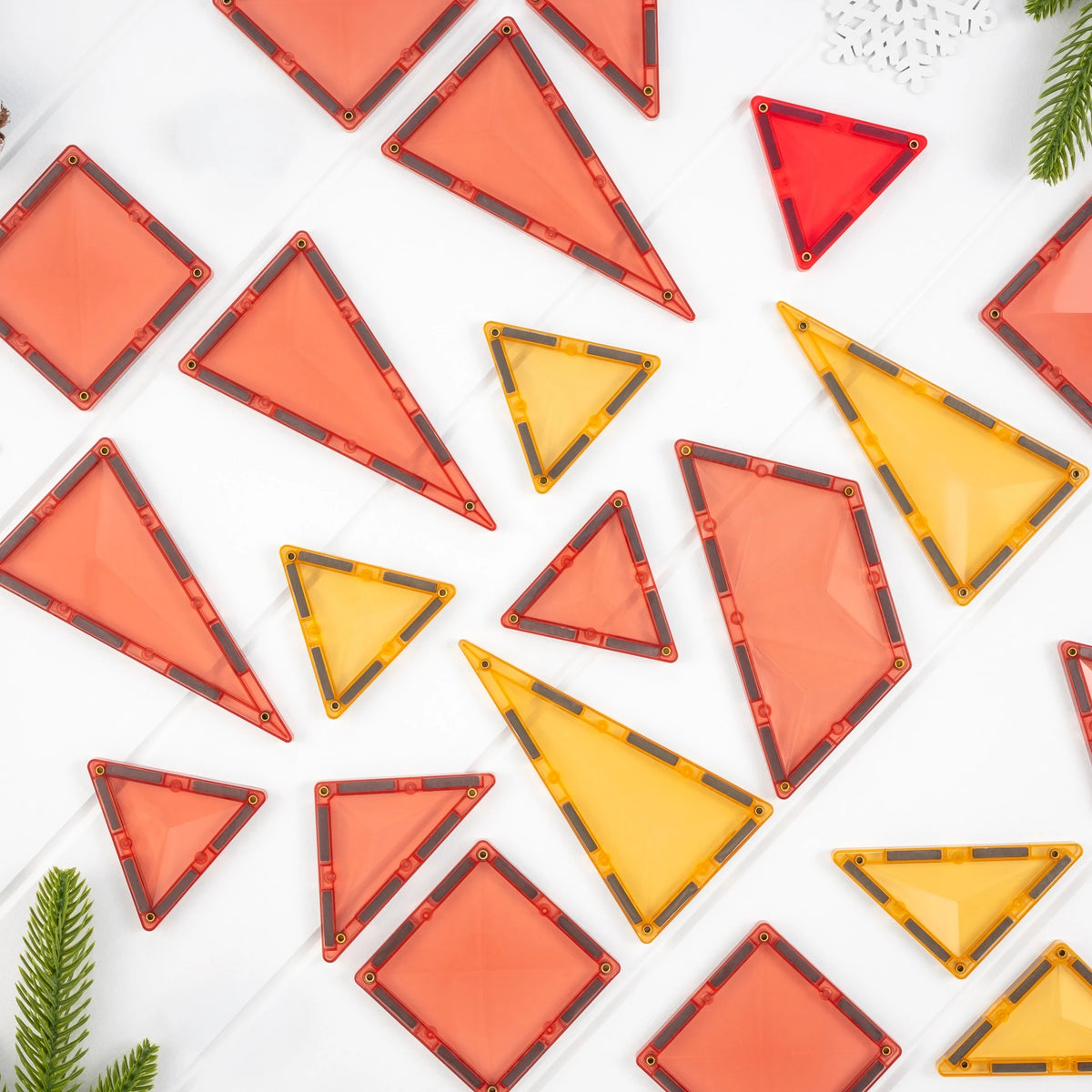 Connetix Christmas Reindeer Pack tiles close up
