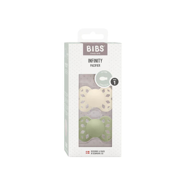 bibs infinity symmetrical dummy in ivory/ sage