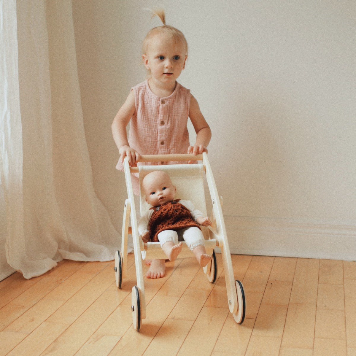 Kinderfeets Doll Stroller with doll