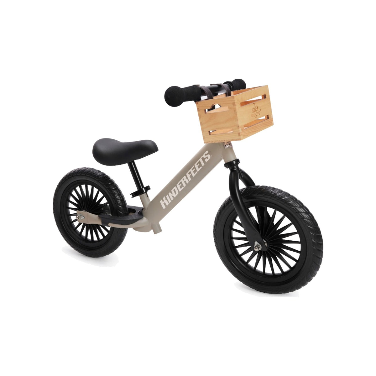 Kinderfeets Trail Bike Slate Grey with crate