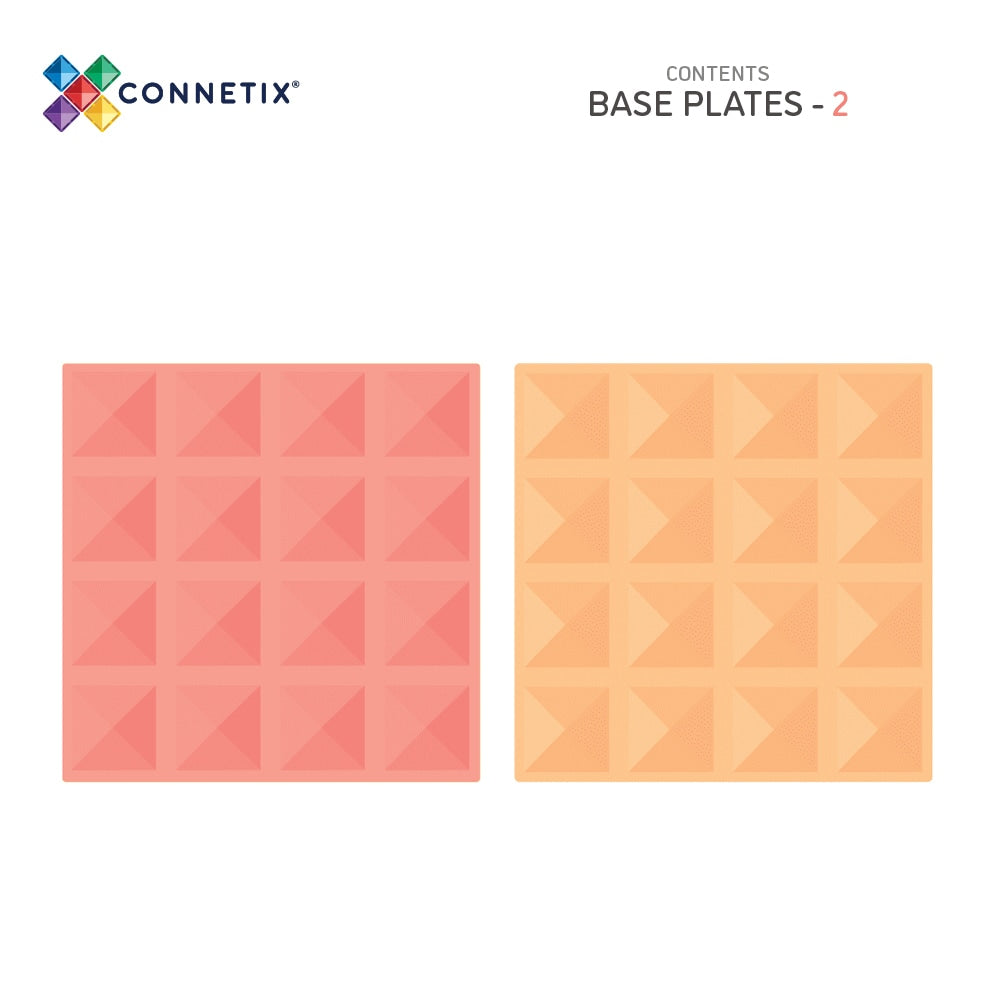 Connetix lemon and peach base plates