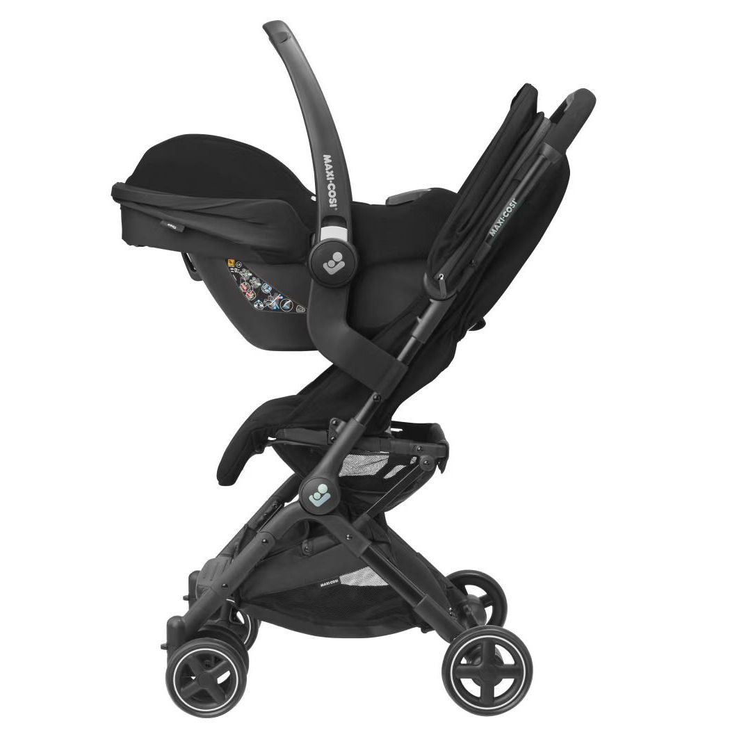 Maxi Cosi Lara2 stroller with capsule attached using adapters