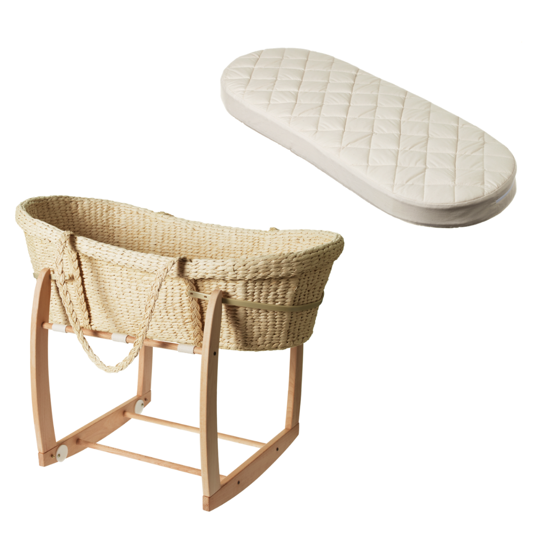 nature baby moses basket and stand bundle