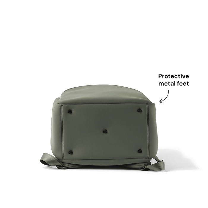 oioi multitasker nappy backpack in sage neoprene