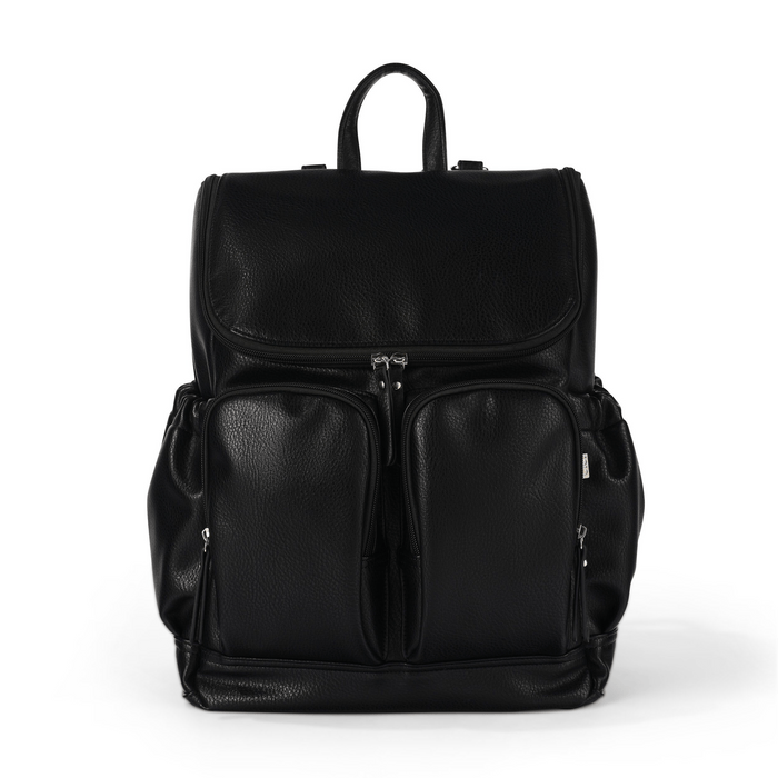 oioi signature nappy bag in black dimple