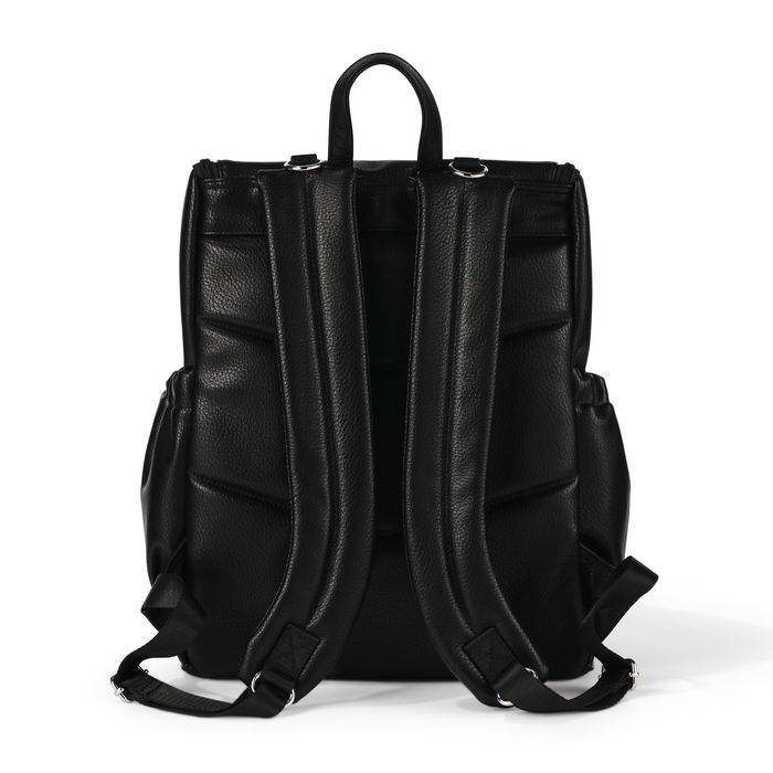 oioi signature nappy bag in black dimple