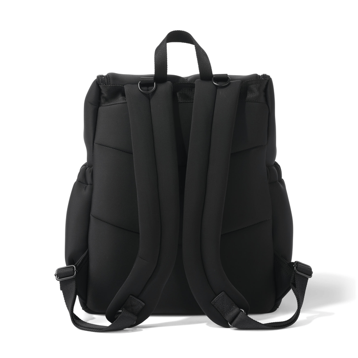 Oioi signature nappy backpack in black neoprene