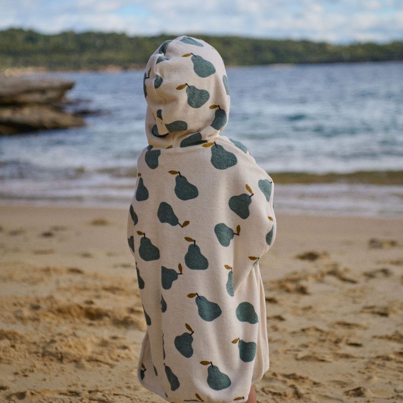 nature baby pear print poncho towel