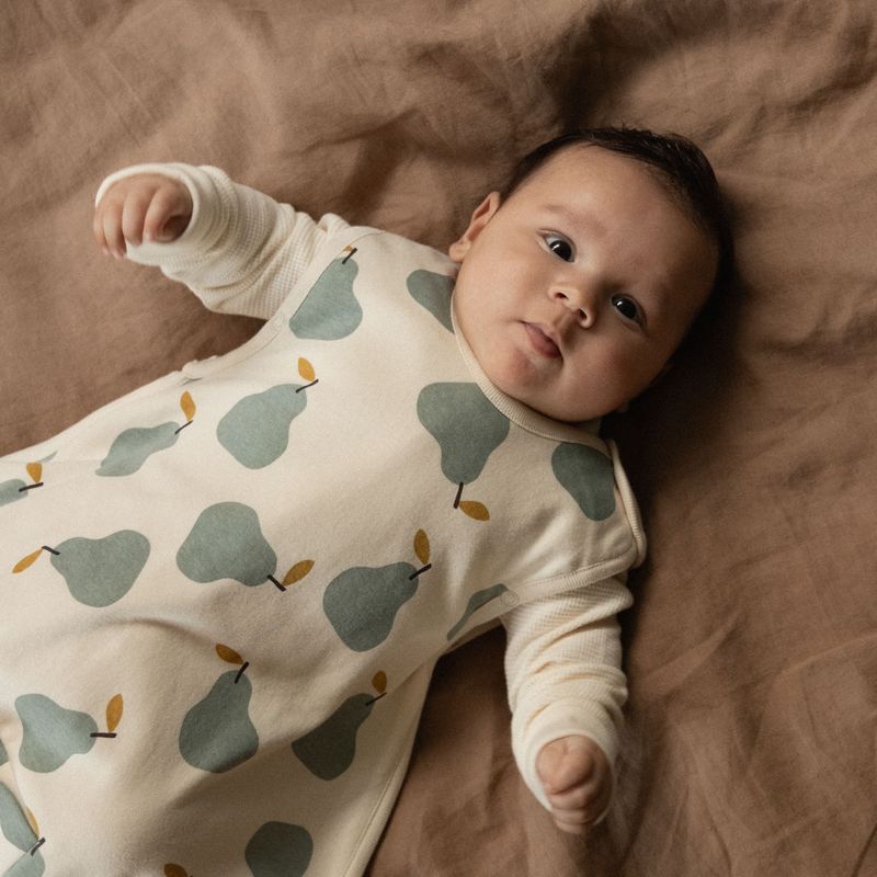 nature baby sleeping bag in pear print
