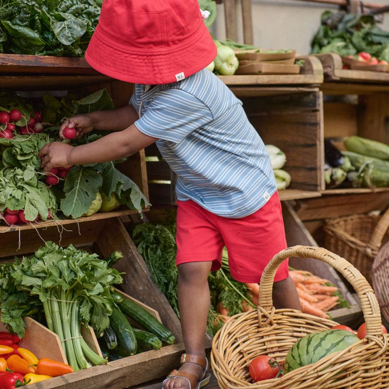 nature baby red bucket hat