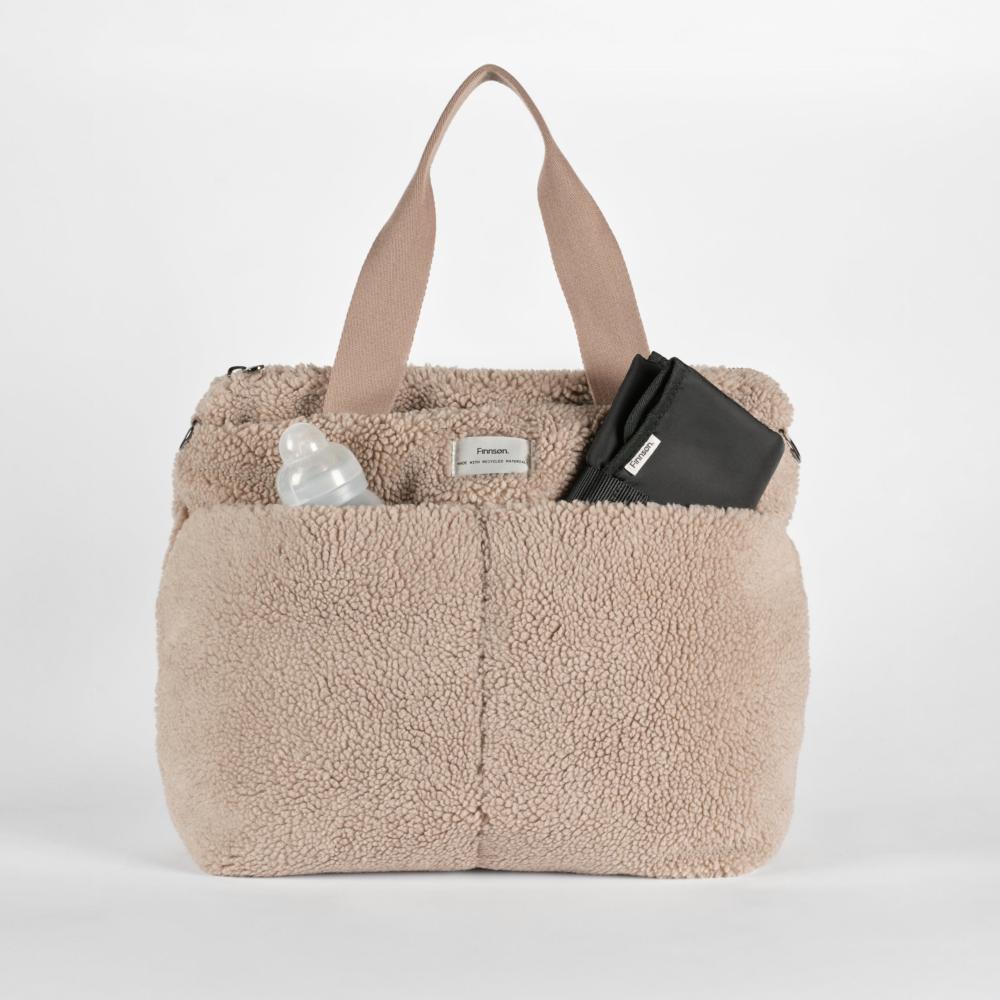 Finnson Sigrid Beige Teddy Baby Bag