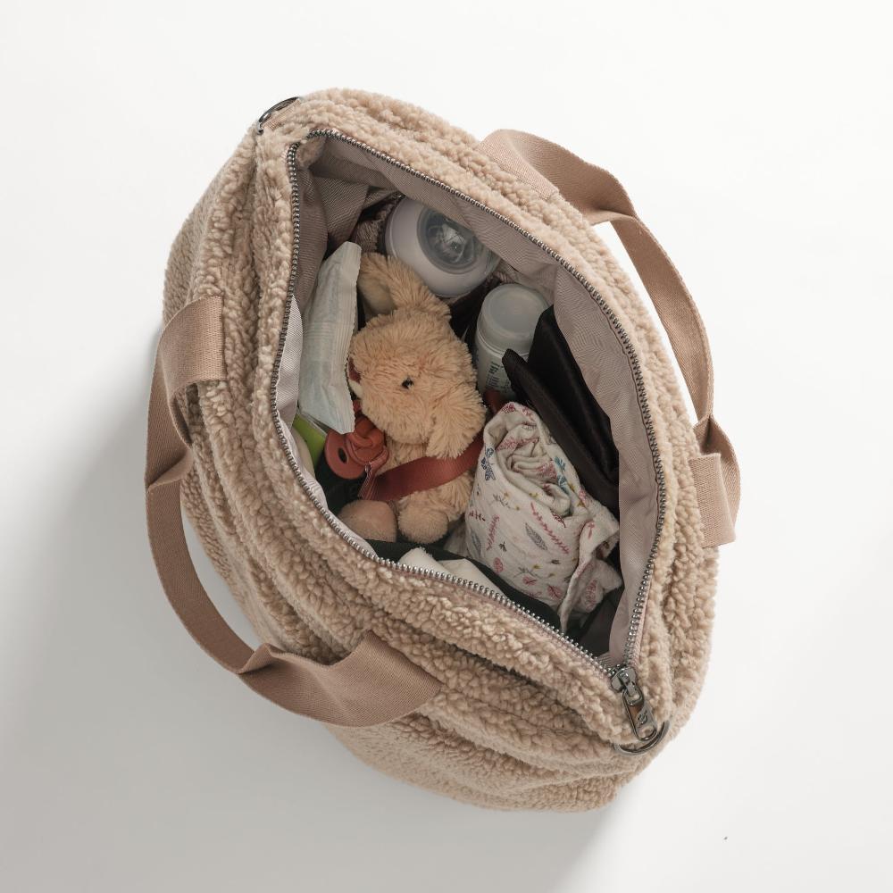 Finnson Sigrid Beige Teddy Baby Bag