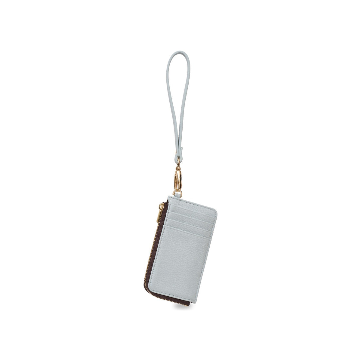 saben winona card holder wristlet elderberry wristlet strap side view