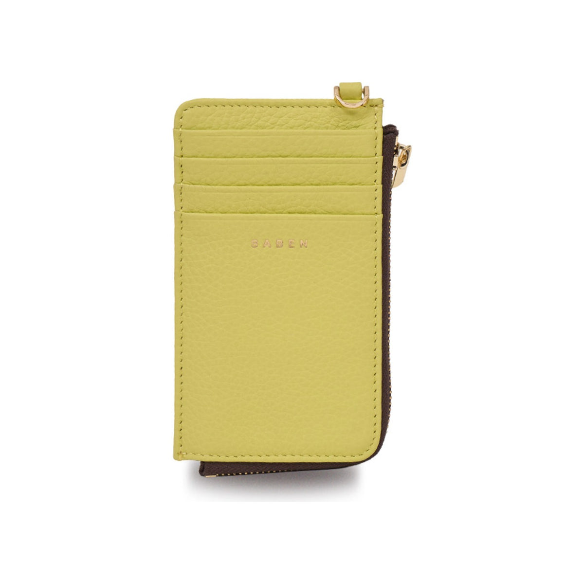 saben winona card holder wristlet pistachio front