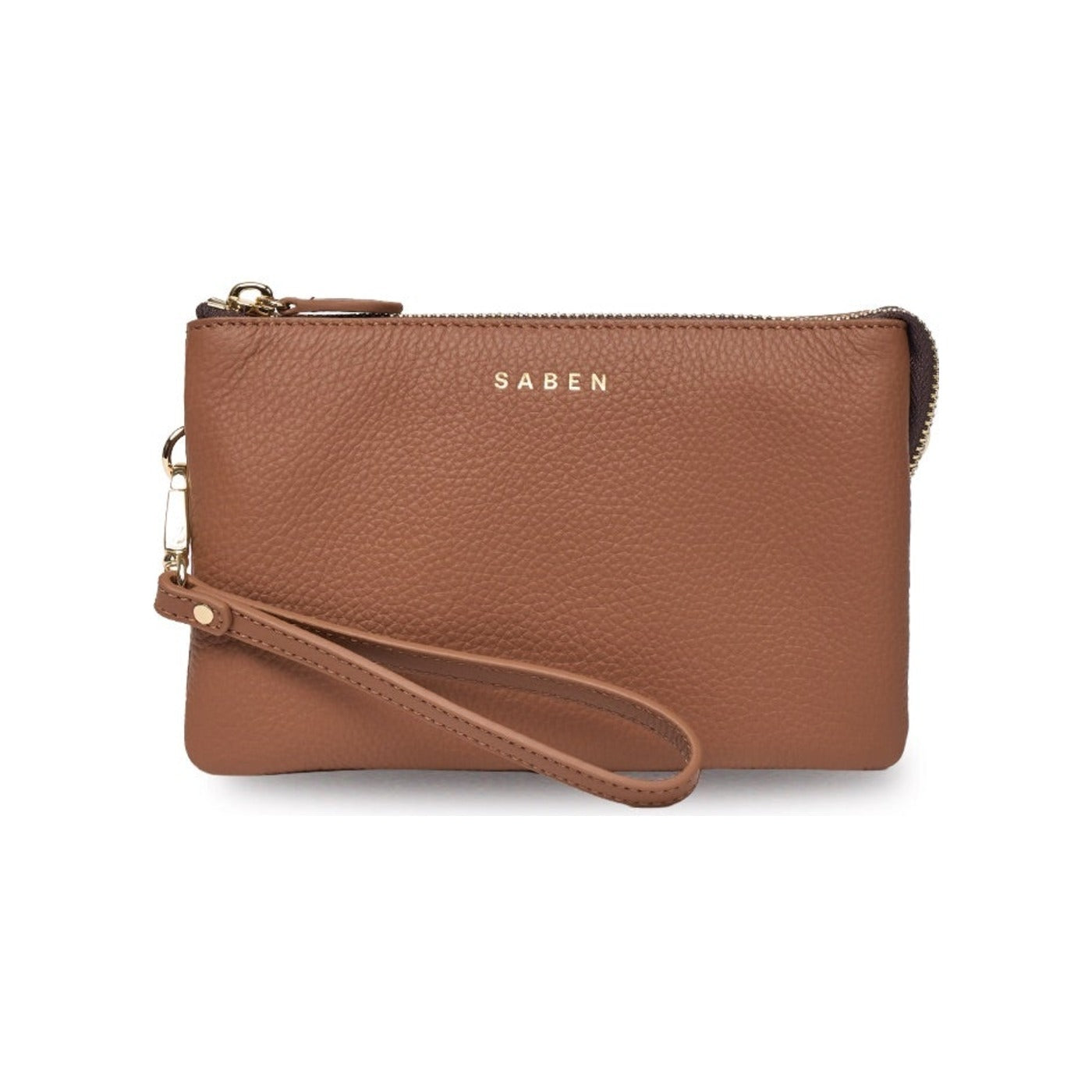 Saben Tilly crossbody tan zip detail