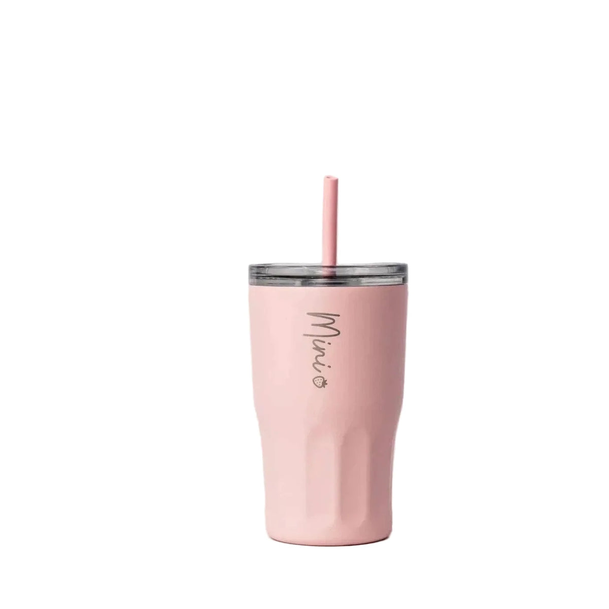 Starting Solids Australia Mini Straw Tumbler in Fairy Floss on a white background