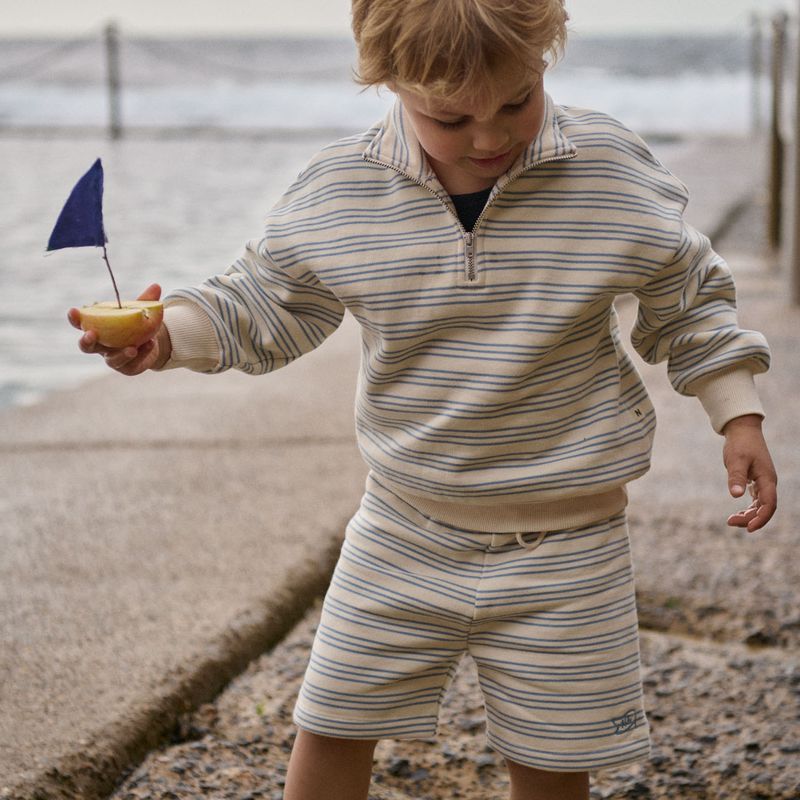 nature baby stripe trio camper sweatshirt and stripe trio jimmy shorts