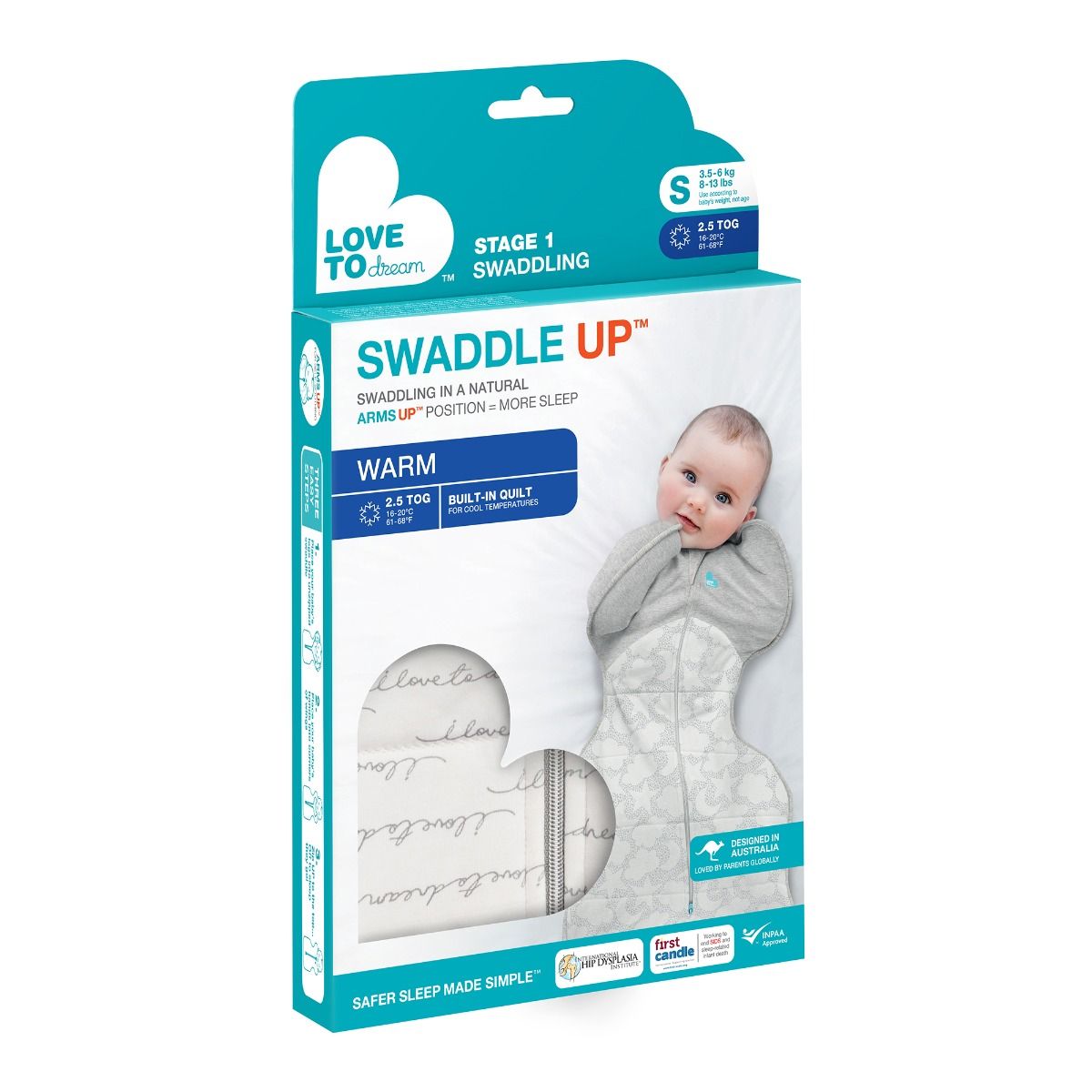love to dream swaddle up 2.5 tog in dreamer white
