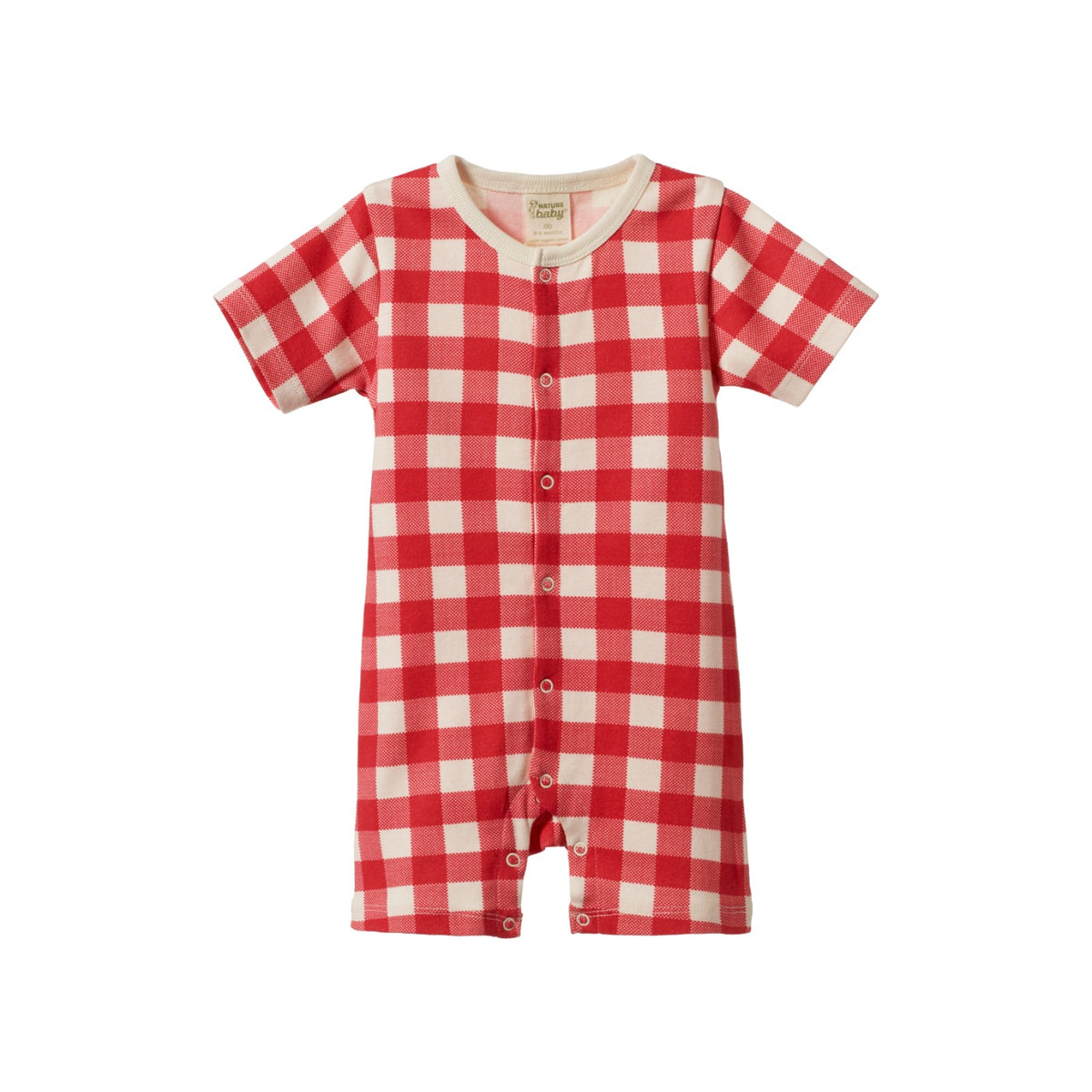 Summer Sleepy Suit in Red Crispin Check
