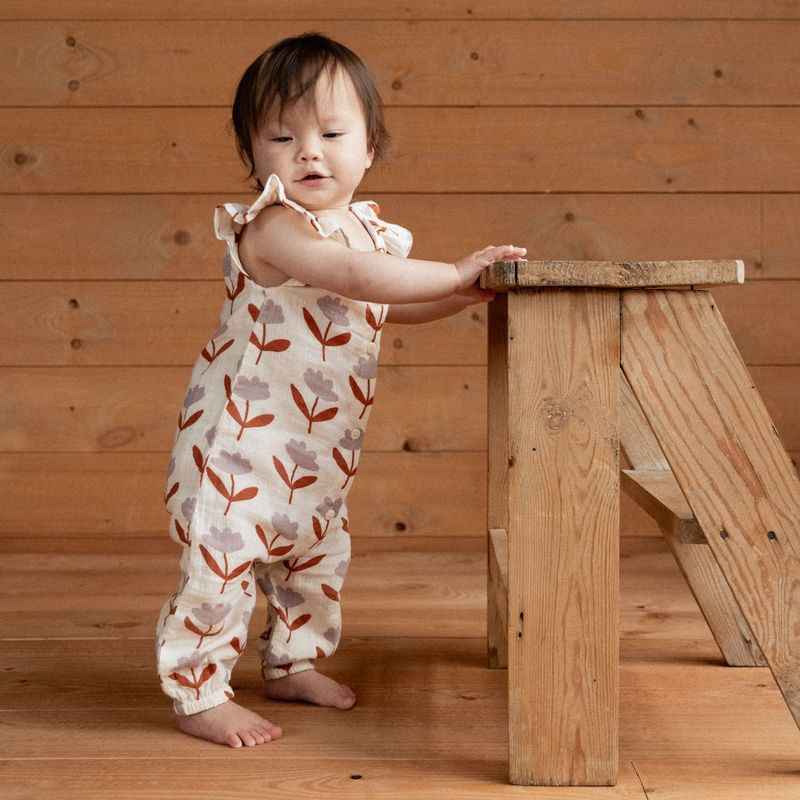 nature baby muslin tilda suit in fleurette print