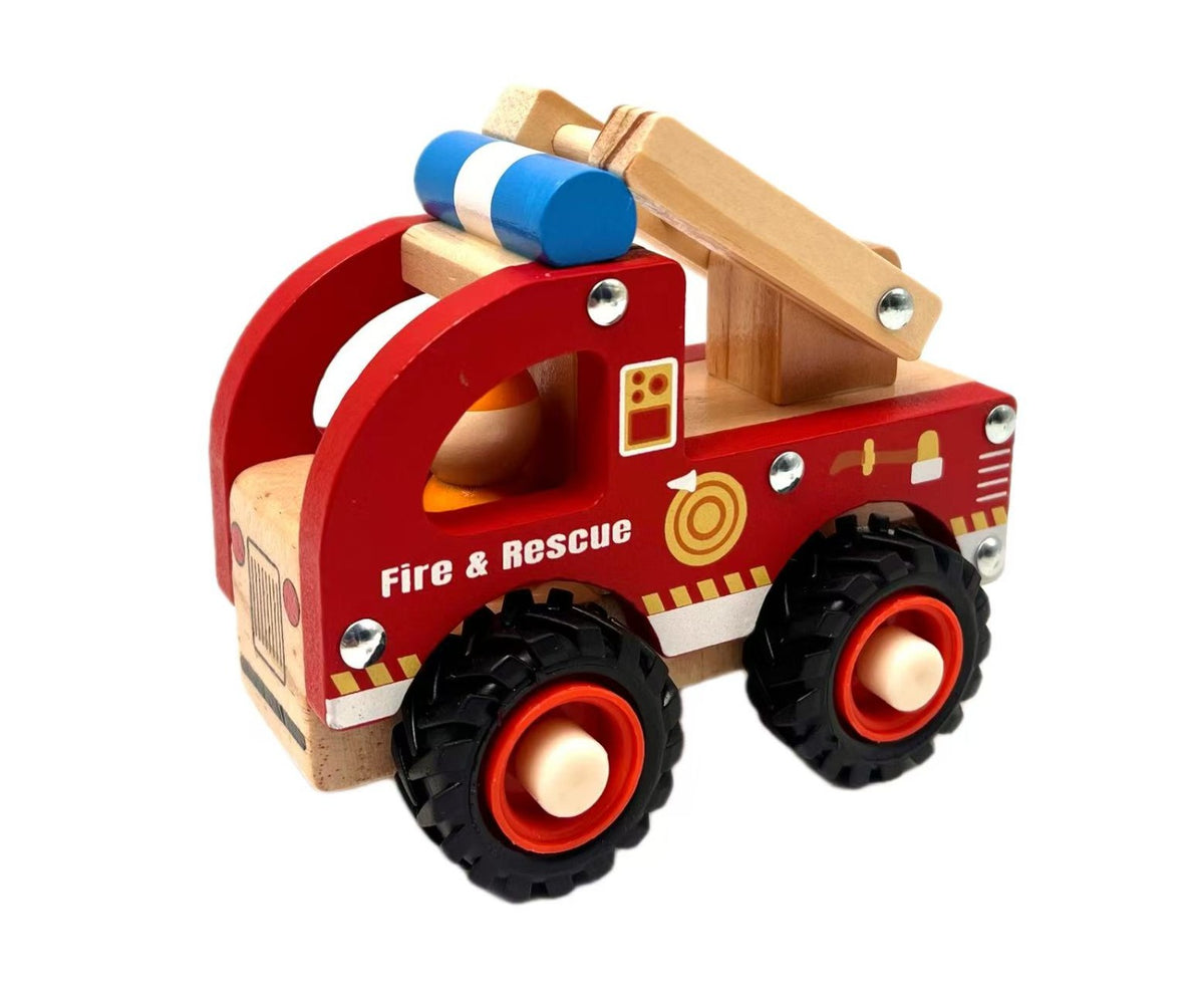 ToysLink Wooden Fire Engine