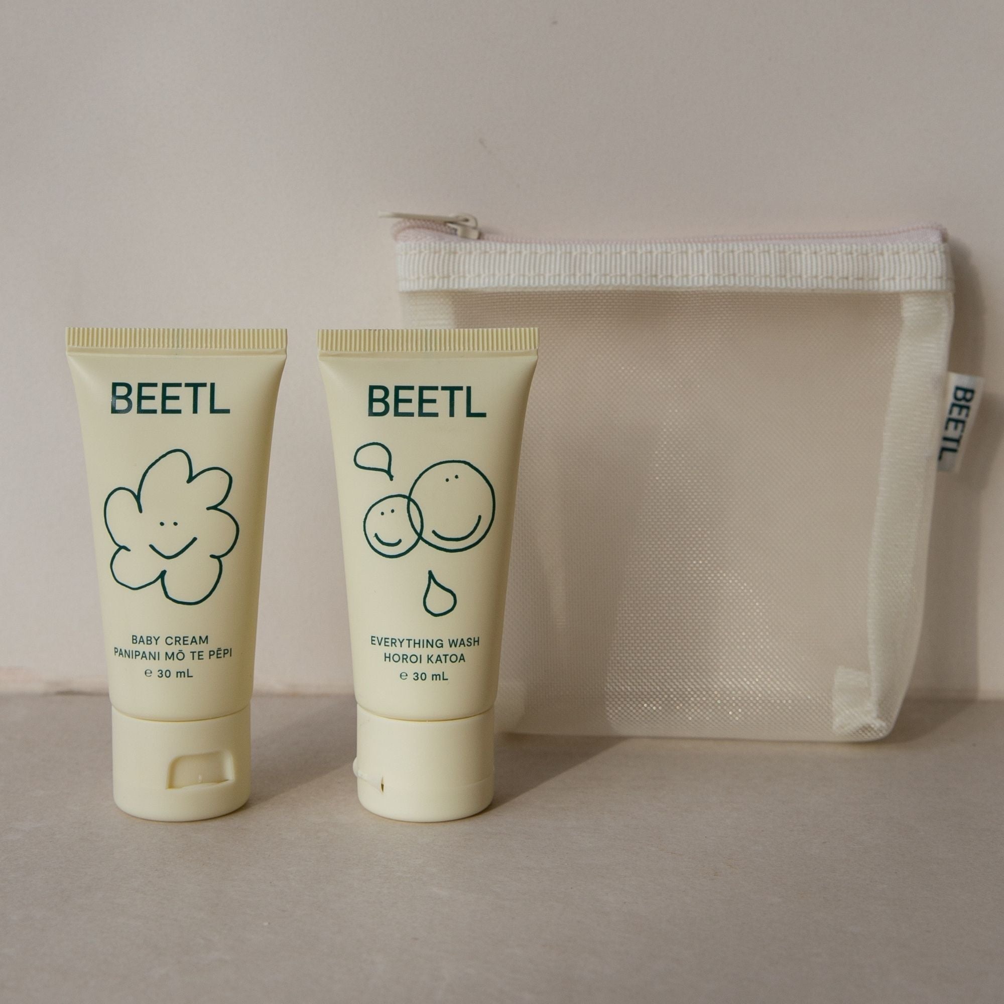 BEETL Mini Set travel skincare for baby