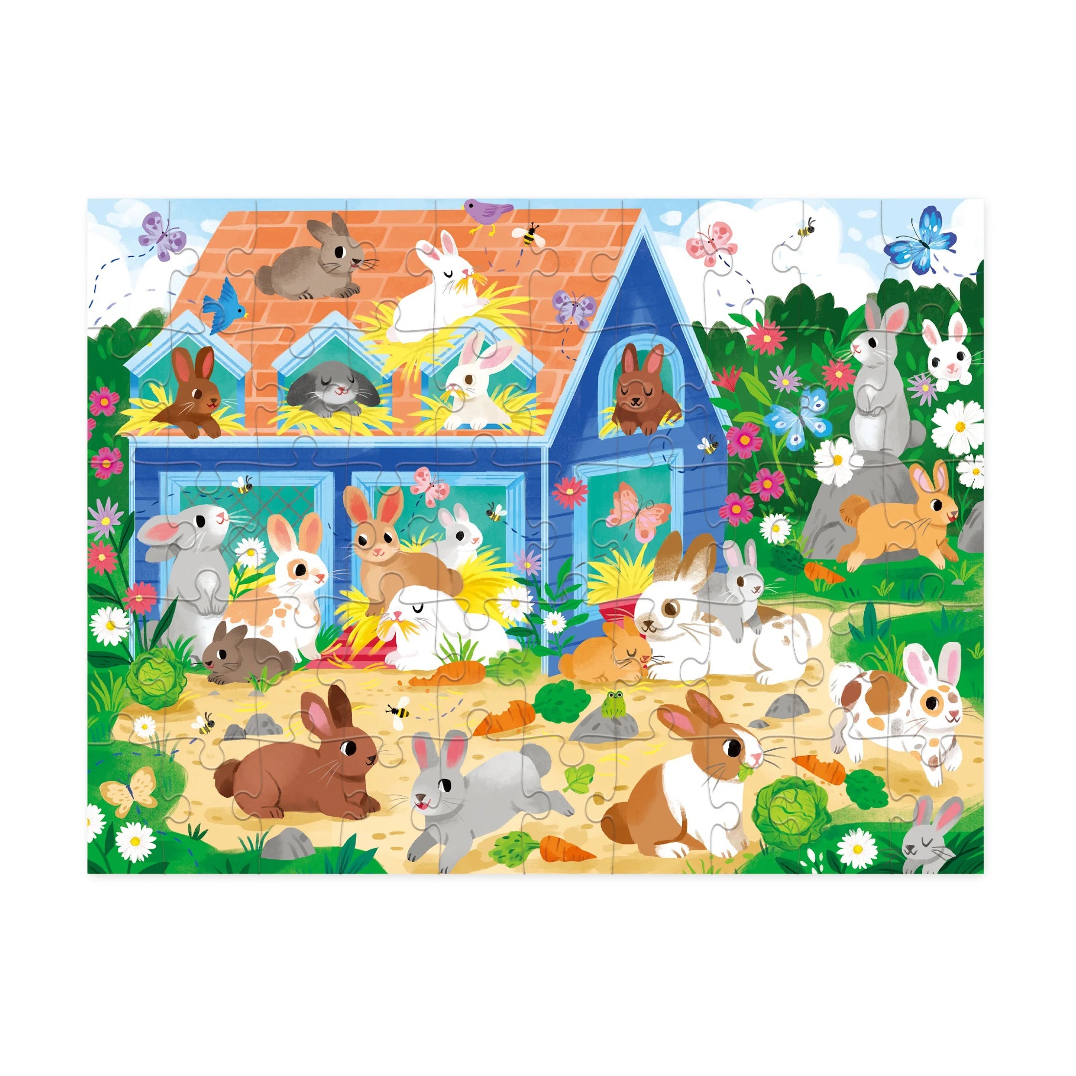 CROCODILE CREEK BUNNY HOUSE 50PC HOUSE PUZZLE