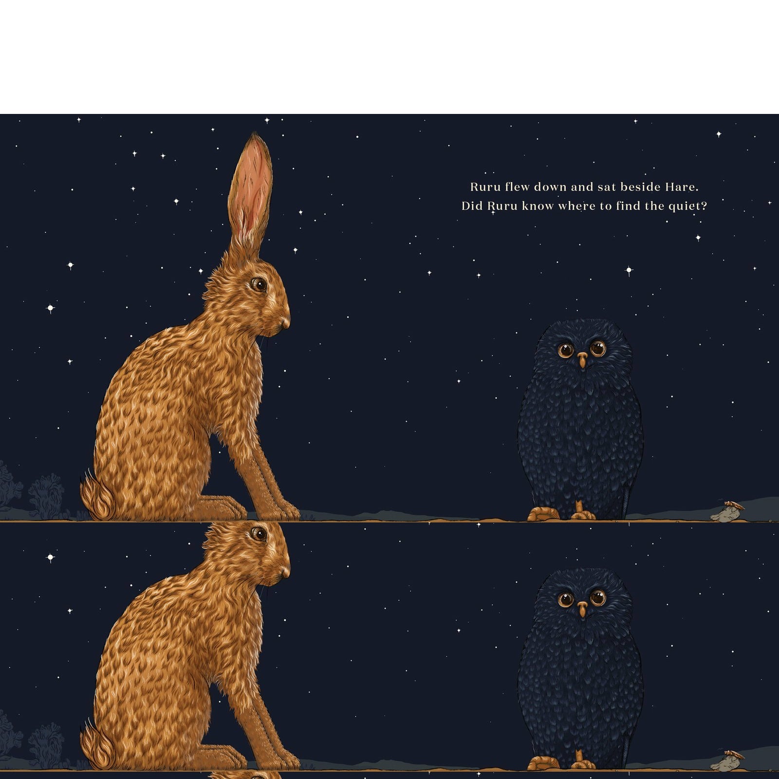 Hare and Ruru by Laura Shallcrass