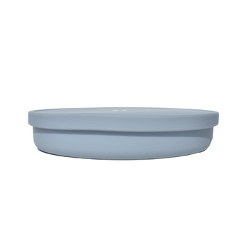 Petite Eats Silicone Plate with Lid Pewter